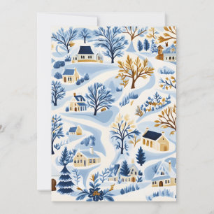 Paysage hivernal festif Carte de Noël