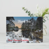 Paysage hivernal Merci de Noël d'affaires (Debout devant)