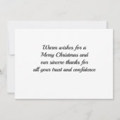 Paysage hivernal Merci de Noël d'affaires (Dos)