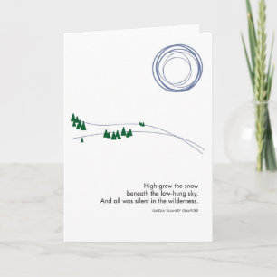 Paysage hivernal neige avec carte Arbres