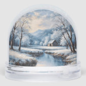 Paysage hivernal pittoresque Avec Cabine et ruisse (Arrière)