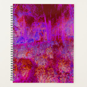 Paysage Impressionniste Rouge et Magenta Psychédél