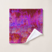 Paysage impressionniste Trippy Red et Magenta (Gant de toilette)