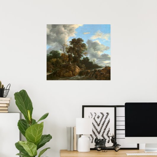 Paysage - Jacob van Ruisdael Poster d'Art (Bureau à domicile)
