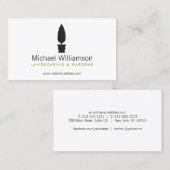 Paysage, jardinage Topiary Logo Carte de visite (Devant / Derrière)