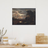 Paysage Lune - van der Neer Poster d'Art (Cuisine)