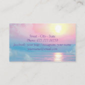 Paysage magique en carte de visite couché de solei (Dos)