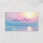 Paysage magique en carte de visite couché de solei (Devant)