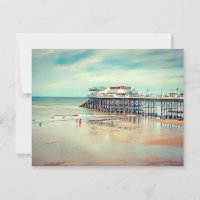 Paysage marin Cromer, Carte de voeux plate.