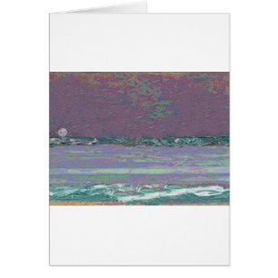 Paysage marin de lever de la lune