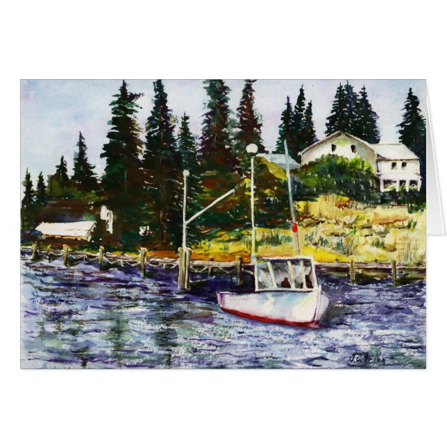 Paysage marin de pêche allant de peinture (Devant Horizontal)