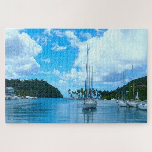 Paysage marin Sainte-Lucie. Puzzle (Horizontal)