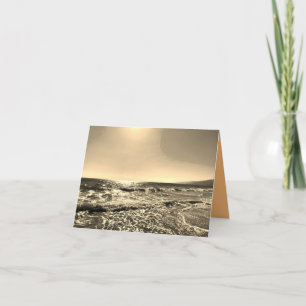 Paysage marin sur carte sépia