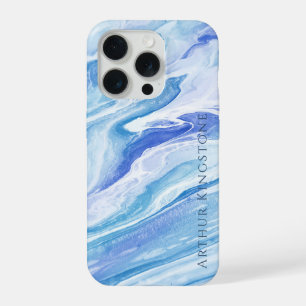 Paysage Marin Turquoise Bleu Marbre Personnalisabl