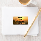 PAYSAGE MONTAGNE étiquettes de adresse (En situation)