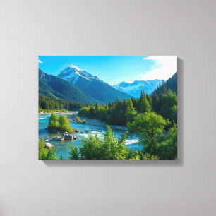 Paysage n° 10, série de paysages sur toile