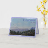 Paysage naturel Carte d'anniversaire personnalisée (Fleur jaune)