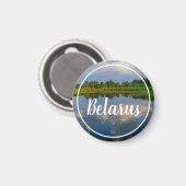 Paysage naturel Lac Sky Belarus Magnet (Recto/Verso)