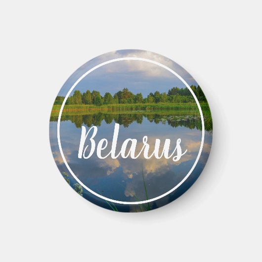 Paysage naturel Lac Sky Belarus Magnet (Devant)