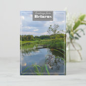 Paysage naturel Paysage Lac Biélorussie Carte plat (Debout devant)