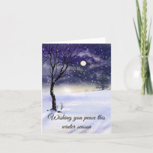 Paysage neige saison d'hiver Carte