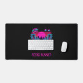 Paysage néon en grille Rétro Synthwave Vaporwave d (Clavier et souris)