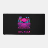 Paysage néon en grille Rétro Synthwave Vaporwave d (Recto)