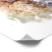 Paysage océanique - Affiche aquarelle (Coin)