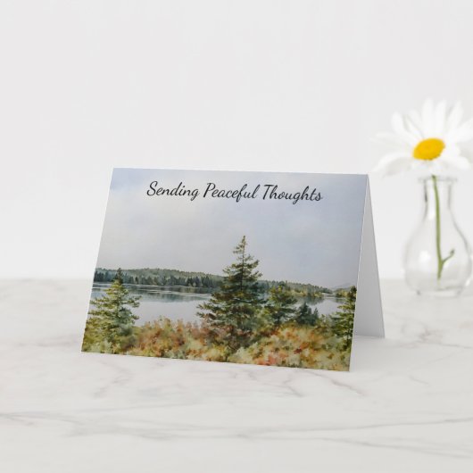 Paysage paisible Envoi de pensées Carte d'art (Petite plante)