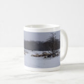 Paysage panoramique de neige avec Mug de café mout (Devant droit)