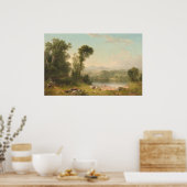 Paysage pastoral - Poster d'art fin Asher Durand (Cuisine)