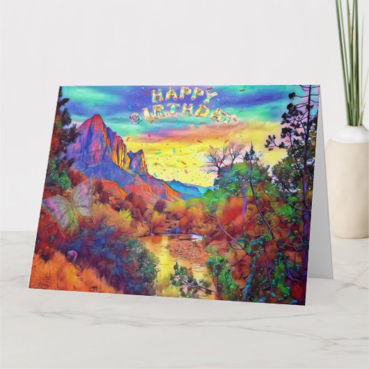 Paysage pittoresque Carte d'anniversaire (Devant)