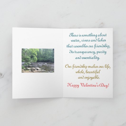 Paysage pittoresque, Carte de Saint-Valentin (Intérieur)