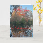 Paysage pittoresque, Carte de Saint-Valentin (Fleur jaune)