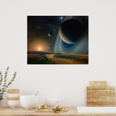 Paysage planétaire - impression d'art spatial (Cuisine)