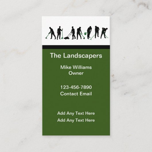Paysage professionnel Cartes de visite paysagistes (Devant)