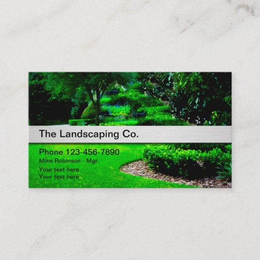 Paysage professionnel Cartes de visite simples (Devant)