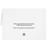 Paysage Purcell Mountains of BC Canada Card (Dos Horizontal)