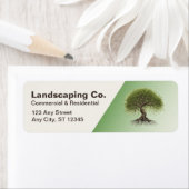 Paysage Retour d'entreprise Étiquettes d'adresse (En situation)