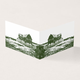 Paysage rural maison de ferme de style coupe