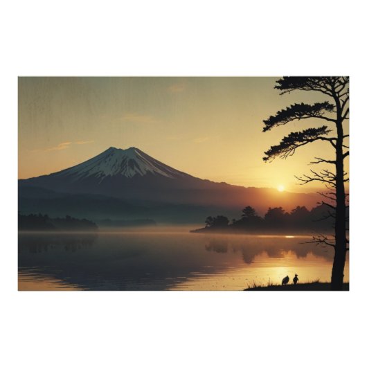 Paysage serein de Fuji - Art mural (Devant)