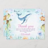 Paysage sous la mer Anniversaire Carte de remercie (Devant / Derrière)