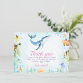 Paysage sous la mer Anniversaire Carte de remercie (Debout devant)