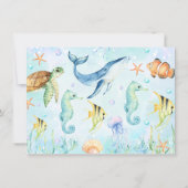 Paysage sous la mer Anniversaire Carte de remercie (Dos)