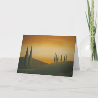 Paysage toscan - carte d'anniversaire
