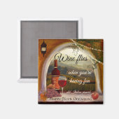 Paysage toscan Italie Art Vin Magnet (Recto/Verso)