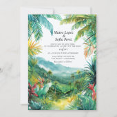 Paysage tropical Bali Mariage Invitation (Devant)