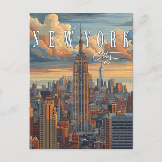 Paysage urbain de New York - Une carte postale à r (Devant)
