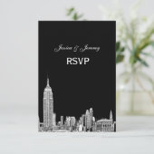 Paysage urbain de NYC 01 Gravé RSVP #1 Avec Menu (Debout devant)