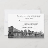 Paysage urbain de NYC Pont Bklyn Gravé #2H RSVP (Dos)